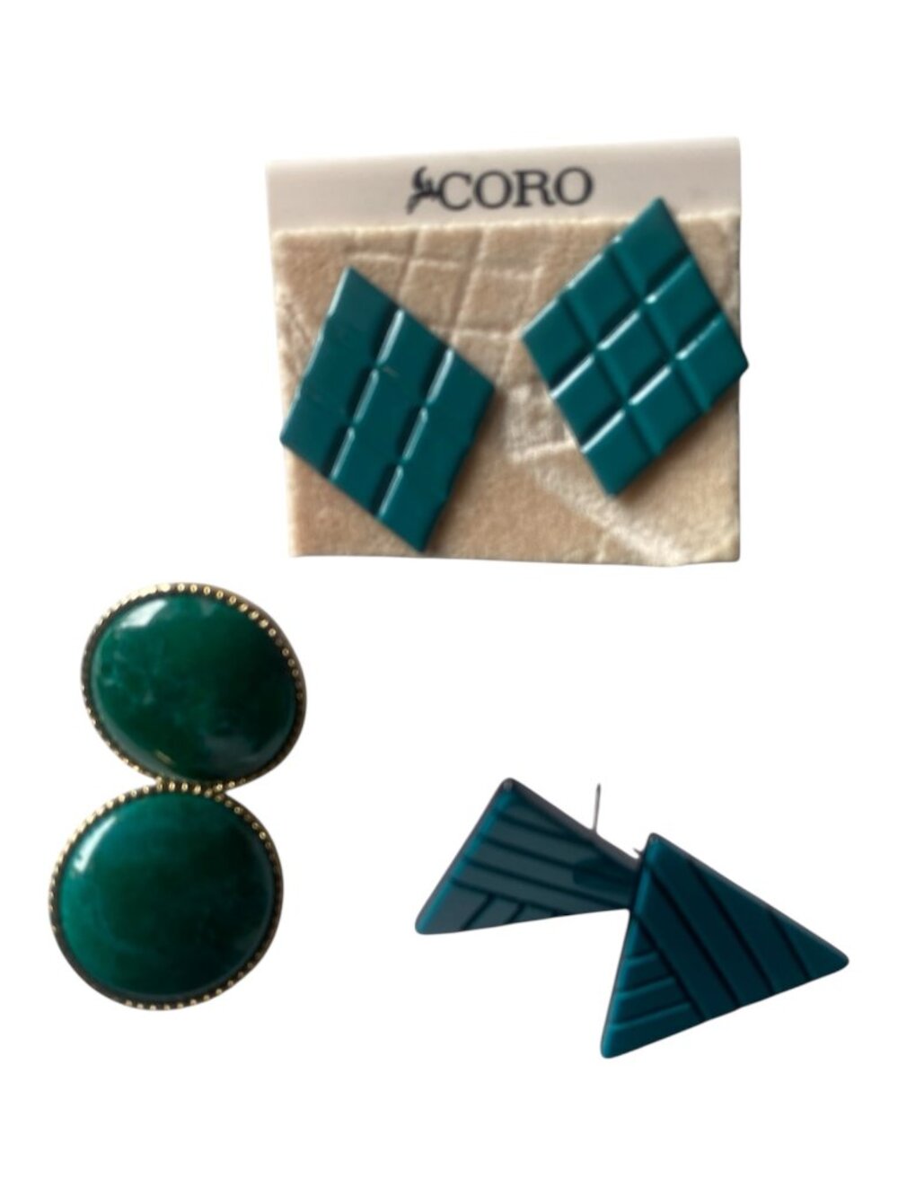 Turquoise trio - vintage earrings